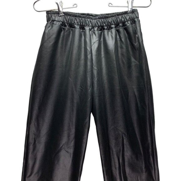 I-X London‎ Women's Black Faux Leather Cuffed Joggers - Malaya Size 8 - Picture 8 of 9